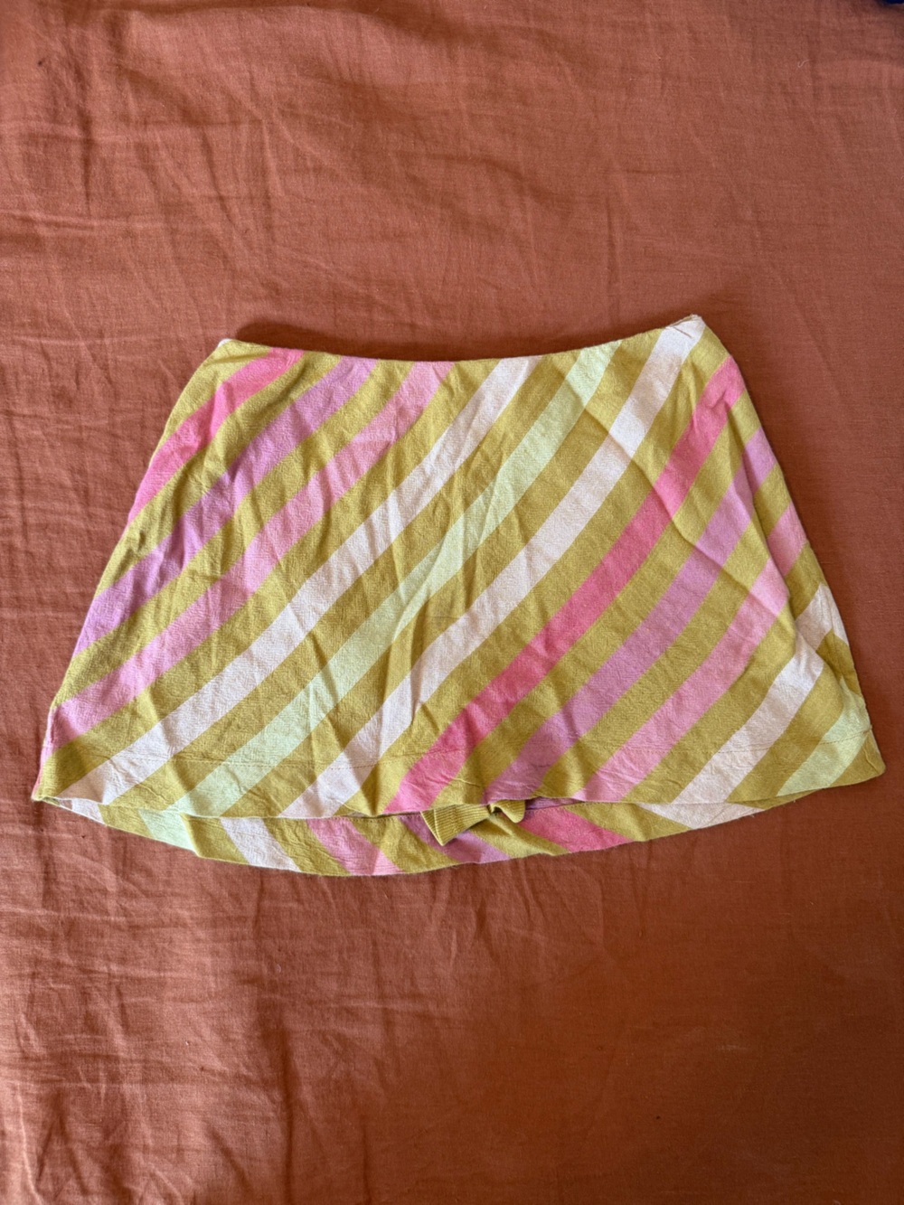 My Little Micro Mini Stripe Skort Hazelnut Combo